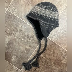 Gray Wool Blend Winter Hat